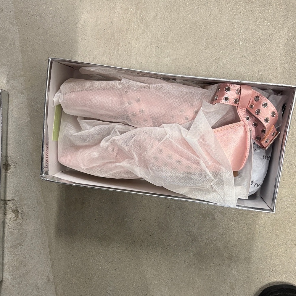 Pink Ankle Boots with Studded Design
